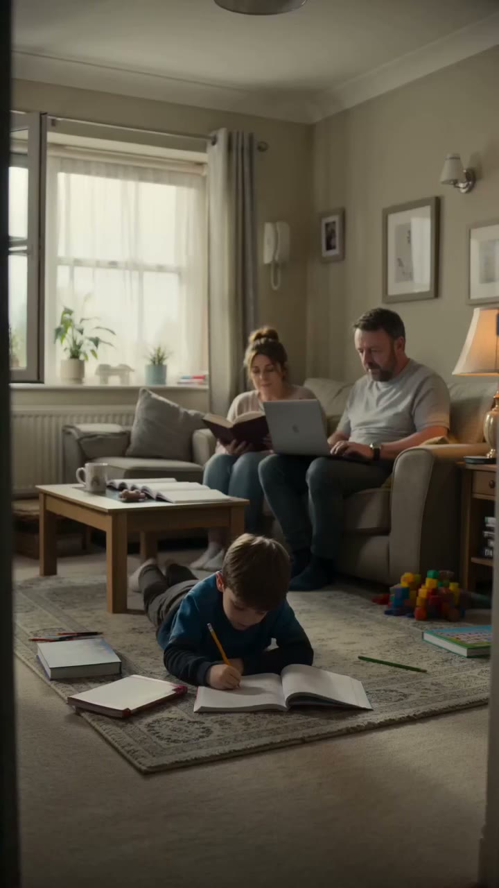 Child doing homework